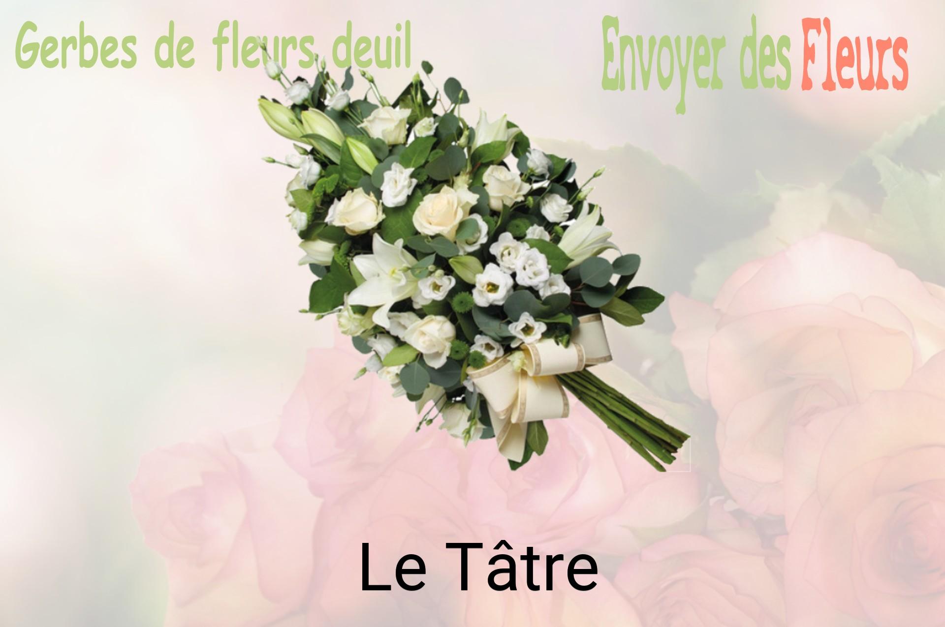 Gerbe de fleurs de deuil livrée à Le Tâtre